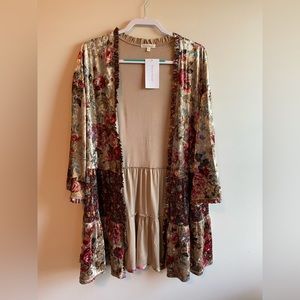 MARKDOWN!!! Shop Stevie Velour Bohemian Kimono Size Small